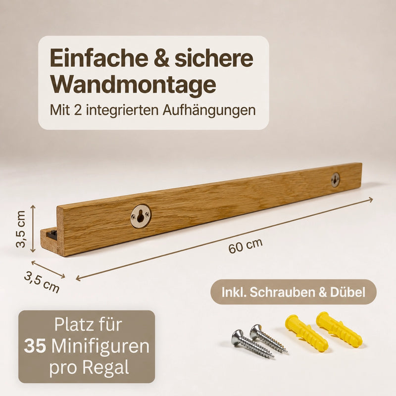 The package includes two high-quality wall plugs and screws for wall mounting | FigurenGalerie UNIT