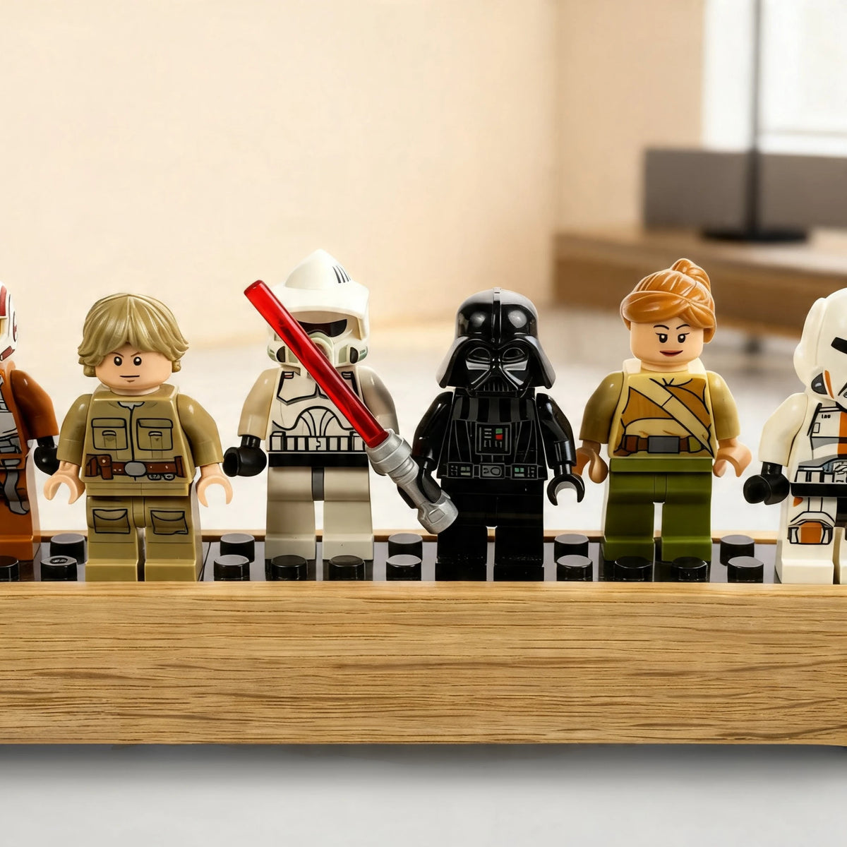 Das Schweberegal FigurenGalerie LINE setzt deine LEGO Minifiguren perfekt in Szene – für Sammler und Fans
