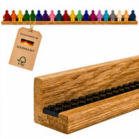 UNIT | Wandregal in L-Form für bis zu 38 LEGO Minifiguren (60,8 cm), Eiche