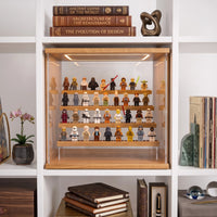 Die Vitrine CUBE passt mit ihren Maßen perfekt als Einschub in ein IKEA KALLAX Regal.